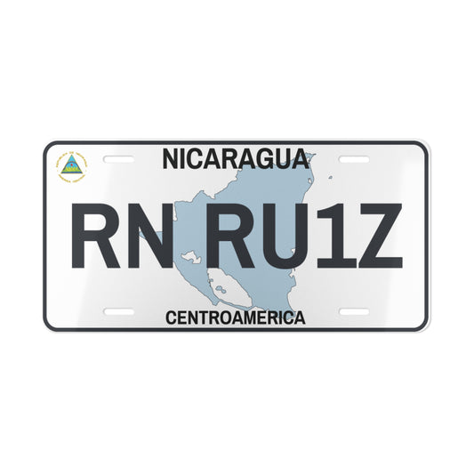 Custom Vanity License Plate - Nicaragua Design - Personalized Car Decor